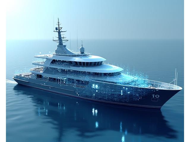 船舶に配置された複数のセンサーの図